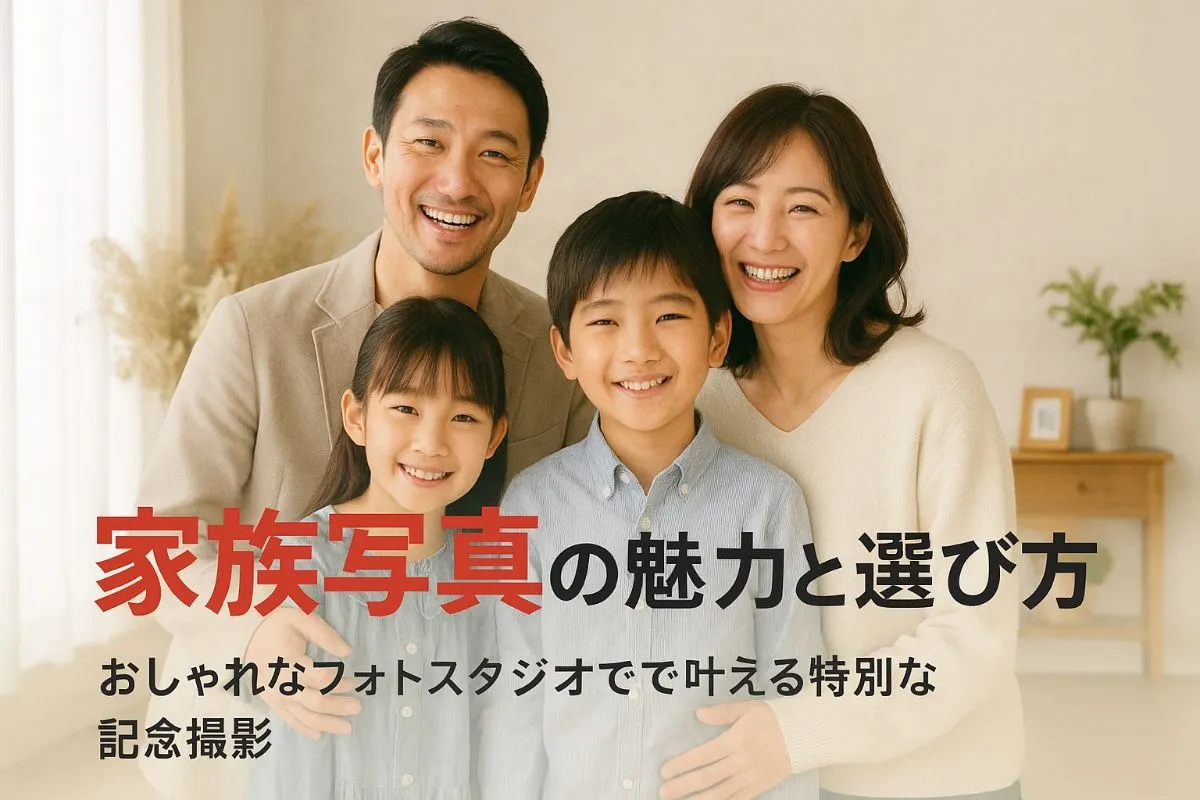 フォトスタジオで家族写真を撮る魅力とは？｜おしゃれな記念撮影プランと選び方ガイド